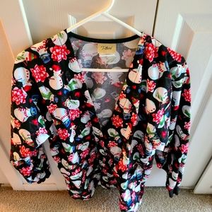 Snowman scrub jacket